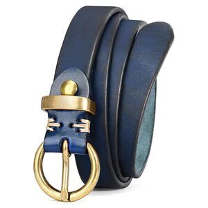 8566 Womens Genuine Leather Belts For Jeans Pants Trendy Vintage Thin Leather